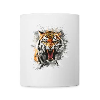 Tiger Head Predator Nature Wilderness Splash - Mug - white - Front