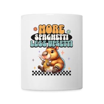 More Spaghetti Less Upsetti - Tasse - Weiß - Vorne