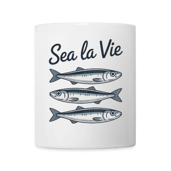Liebe Sardinen Fisch Meer - Tasse - Weiß - Vorne
