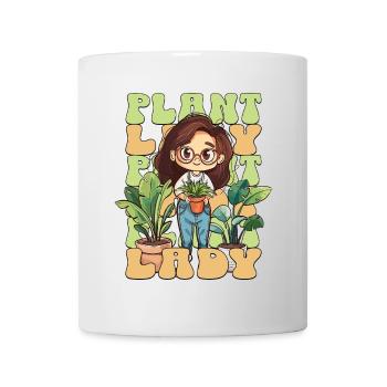 Plantes Dame Plantes Femme Fille J’aime les plantes - Mug blanc - blanc - Devant
