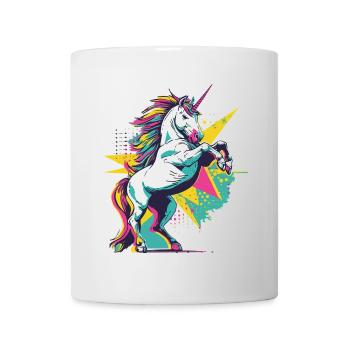 Licorne Coloré Pop Art Magie Fantasy Conte de fées Magie - Mug blanc - blanc - Devant
