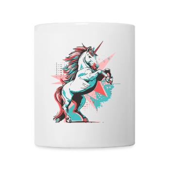 Licorne Pop Art Coloré Magie Fantaisie Conte de fées Magie - Mug blanc - blanc - Devant