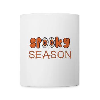 Orange Halloween Spooky Eyes Weihnachtszeit - Tasse - Weiß - Vorne