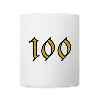 100. 100 ANS. 100e ANNIVERSAIRE. ANNIVERSAIRE 100 - Mug blanc - blanc - Devant