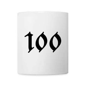 100. 100 JAHRE. 100-JÄHRIGES JUBILÄUM. GEBURTSTAG 100 - Tasse - Weiß - Vorne