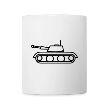 Panzer - Tasse - Weiß - Vorne