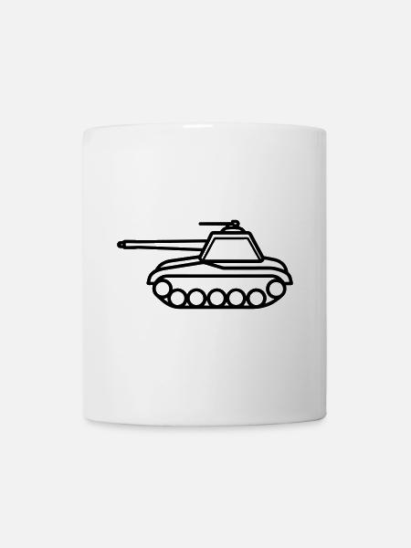 Panzer - Tasse - Weiß
