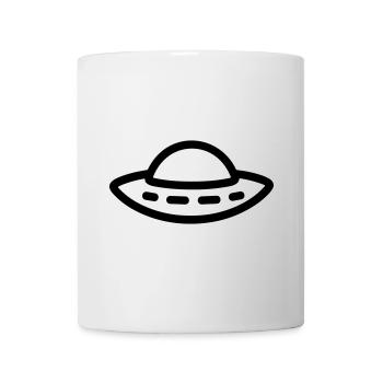 fliegende Untertasse - Tasse - Weiß - Vorne