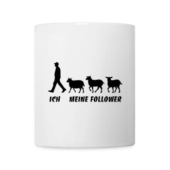 Ich Meine Follower Schafe Züchter Schafhirte - Tasse - Weiß - Vorne
