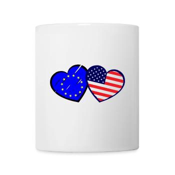 Die amerikanische Europa Liebe - Tasse - Weiß - Vorne