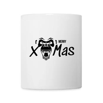 Merry Xmas Gorilla Affe Geschenk - Tasse - Weiß - Vorne