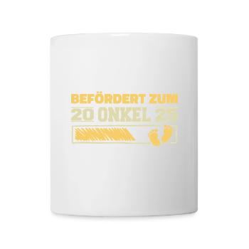 Schwangerschaft verkünden Geburt 2025 Onkel - Tasse - Weiß - Vorne