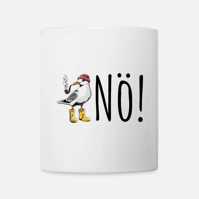 Möwe sagt NÖ - Nordsee - Geschenk - Tasse - Weiß