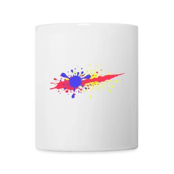 Éclaboussures colorées de couleur cadeau d’anniversaire drôle - Mug blanc - blanc - Devant