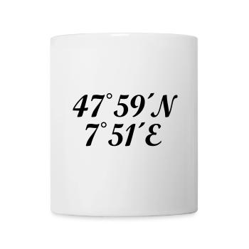 Freiburger Koordinaten Freiburg im Breisgau - Tasse - Weiß - Vorne