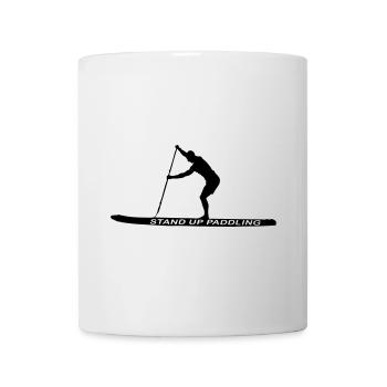 SUP - Stand Up Paddler (SUP-Board) Paddling Paddle - Tasse - Weiß - Vorne