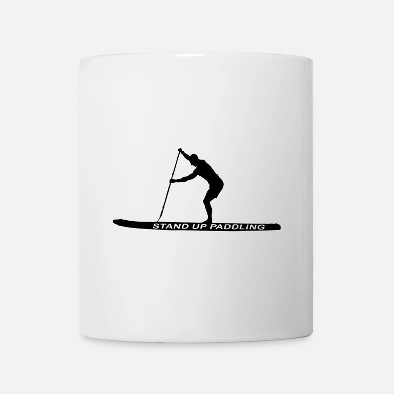 SUP - Stand Up Paddler (SUP-Board) Paddling Paddle - Tasse - Weiß