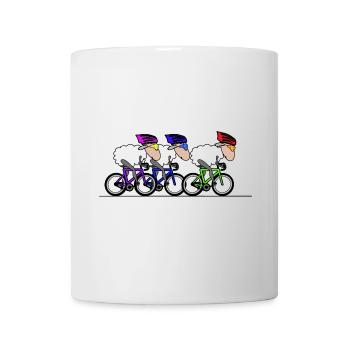 Radsport Schafe - Tasse - Weiß - Vorne