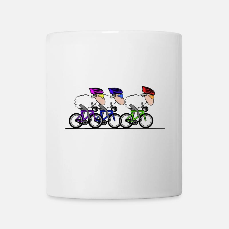 Radsport Schafe - Tasse - Weiß