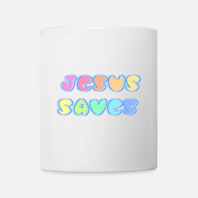 Jesus saves - Tasse - Weiß