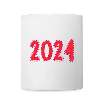 2024. JAHR. ALLES GUTE ZUM NEUEN JAHR. SILVESTER - Tasse - Weiß - Vorne