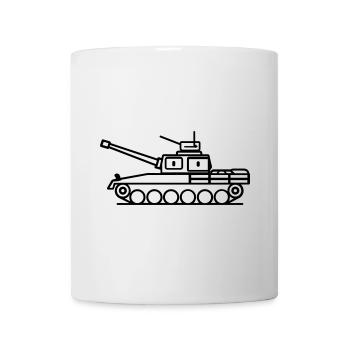 Panzer - Tasse - Weiß - Vorne