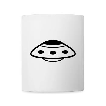 fliegende Untertasse - Tasse - Weiß - Vorne