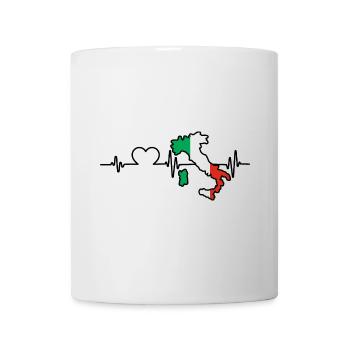 Italie Italien Italien Battement de cœur Italie - Mug blanc - blanc - Devant