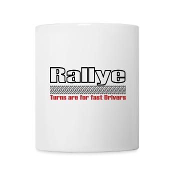 Rallye: les virages sont pour les pilotes rapides - Mug blanc - blanc - Devant