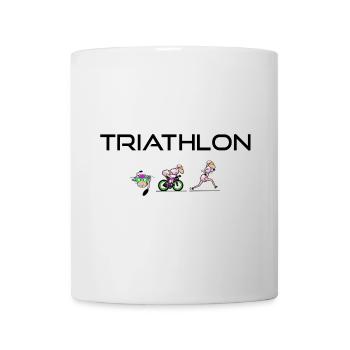 Triathlète de triathlon - Mug blanc - blanc - Devant