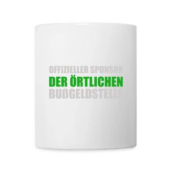 Offizieller Sponsor der Örtlichen Bußgeldstelle - Tasse - Weiß - Vorne