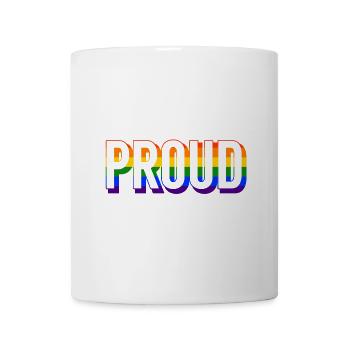 Proud LGBT Gay Pride CSD Regenbogen Stolz - Mug - white - Front