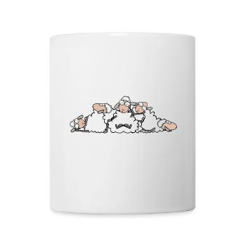schlafende Schafe - Tasse - Weiß - Vorne