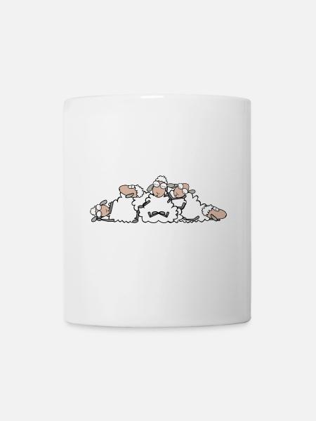 schlafende Schafe - Tasse - Weiß