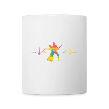 Latin Dancing Couple Heartbeat Dancer - Mug - white - Front