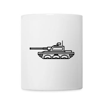 Panzer - Tasse - Weiß - Vorne