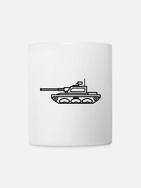 Panzer - Tasse - Weiß