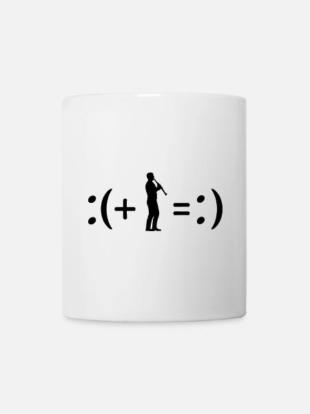 Klarinette macht mich glücklich, Glücks-Formel - Tasse - Weiß