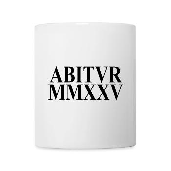 Abi 2025 - Abitur - Römische Ziffern - Latein - Tasse - Weiß - Vorne