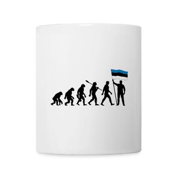 Estland - Evolution - Flagge - Nation - Tasse - Weiß - Vorne