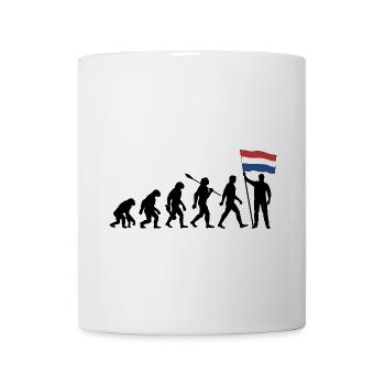 Holland - Evolution - Flagge - Nation - Tasse - Weiß - Vorne