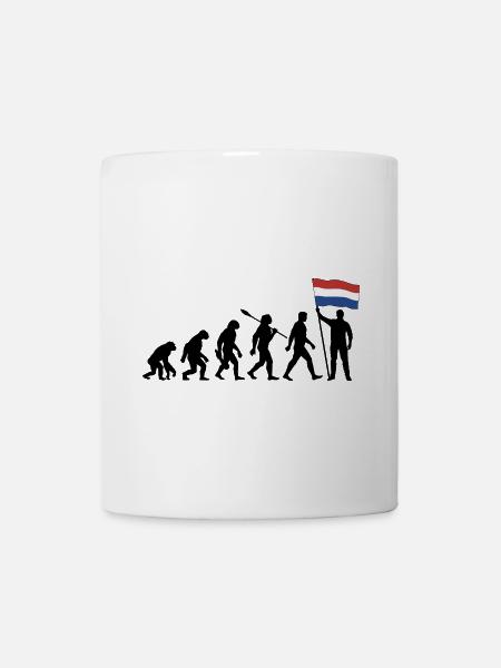 Holland - Evolution - Flagge - Nation - Tasse - Weiß
