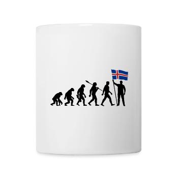 Island - Evolution - Flagge - Nation - Tasse - Weiß - Vorne