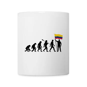 Kolumbien - Evolution - Flagge - Nation - Tasse - Weiß - Vorne