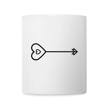 Herz-Pfeil - Tasse - Weiß - Vorne