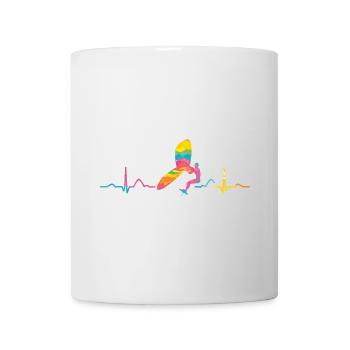 Flügel Surfer Wingsurfing Retro Folie Flügel - Tasse - Weiß - Vorne