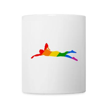 Nageur arc-en-ciel - Mug blanc - blanc - Devant