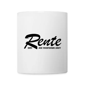 Rente 2025 der Countdown läuft Ruhestand - Pension - Tasse - Weiß - Vorne