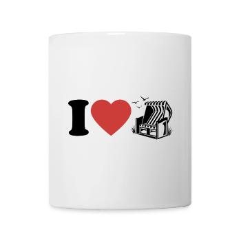 I Love Beach Chair - Heart - Hobby - Mug - white - Front