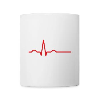 ecg heart beat line qrs complex - Mug - white - Front